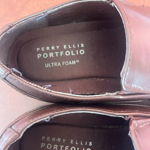 Perry Ellis Samuel GP Brown Slip On Loafer Dress Shoes - Picture 8 of 13